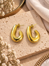 Golden Curve Earrings Silver and Accessories