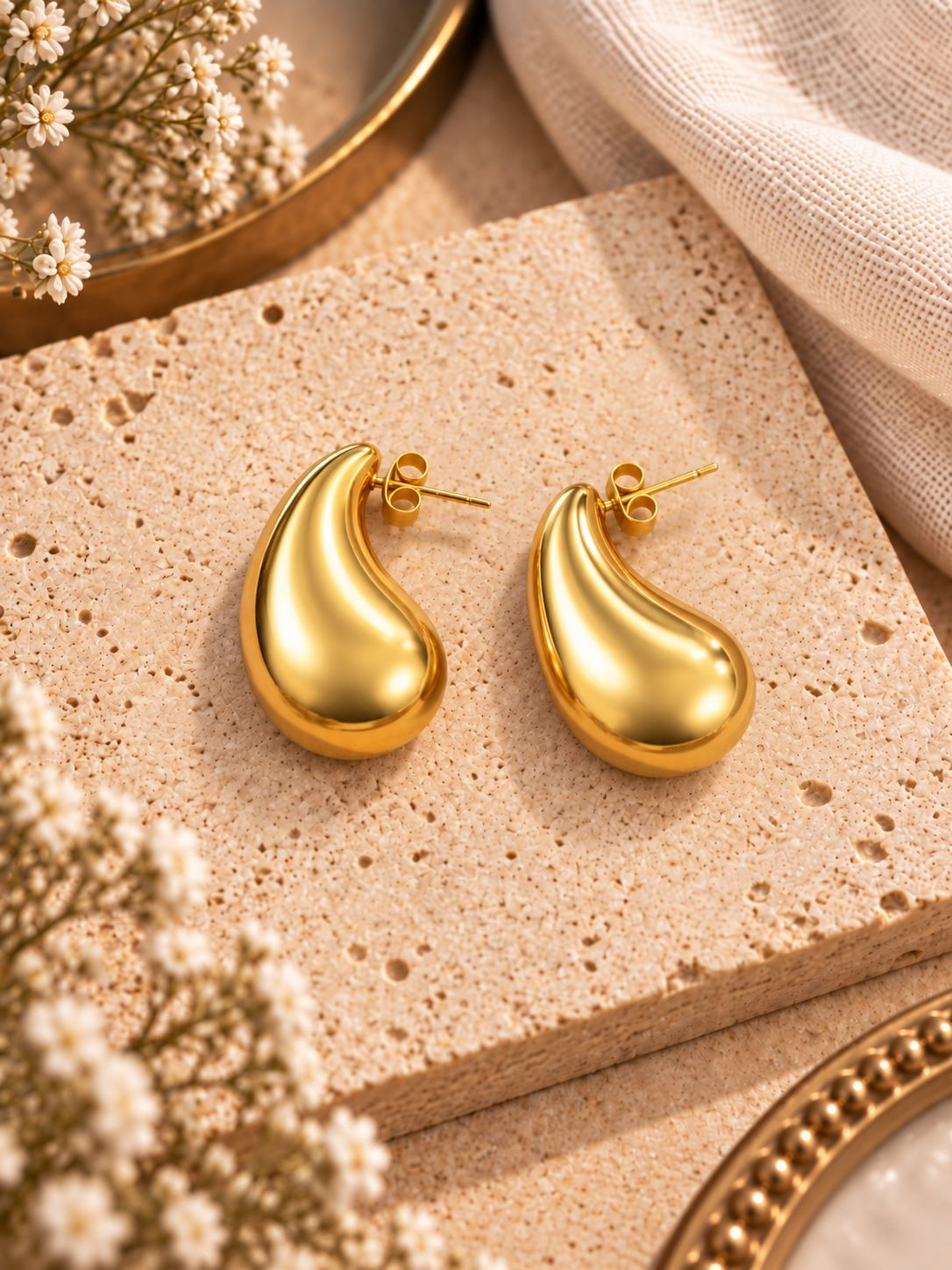 Teardrop Statement Earrings Silver and Accessories