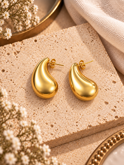 Teardrop Statement Earrings Silver and Accessories