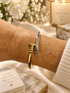 Two-Tone Nail Cuff Bracelet Silver and Accessories