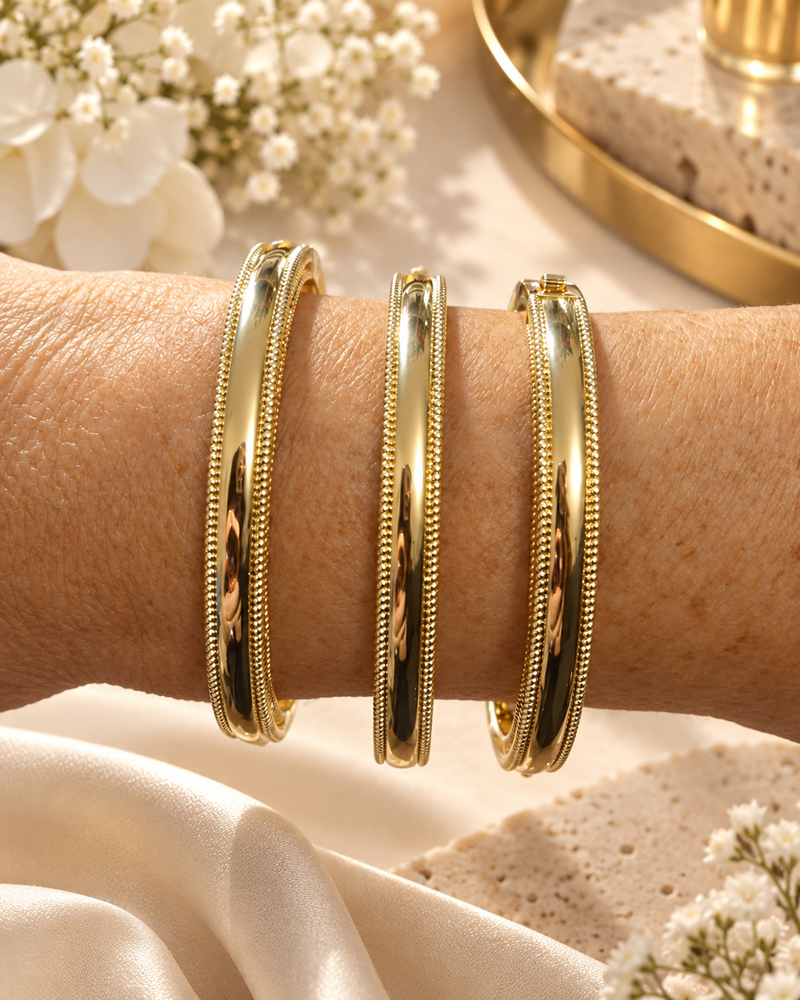 Reversible Pavé Inlay Bangle Silver and Accessories