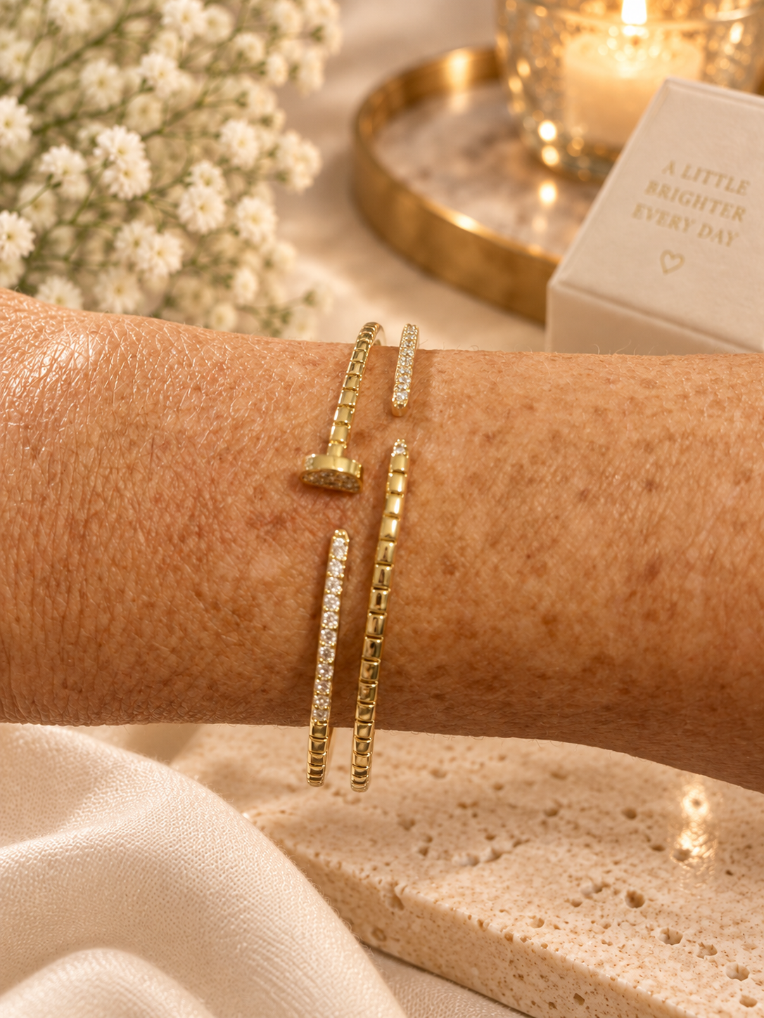 Pavé Nail Bracelet Silver and Accessories