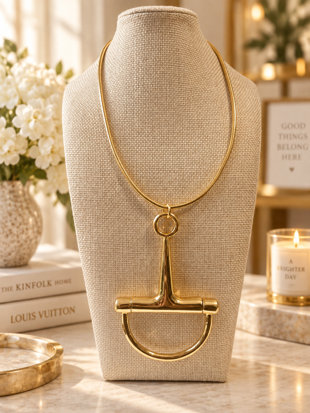 Golden Horsebit Necklace Silver and Accessories