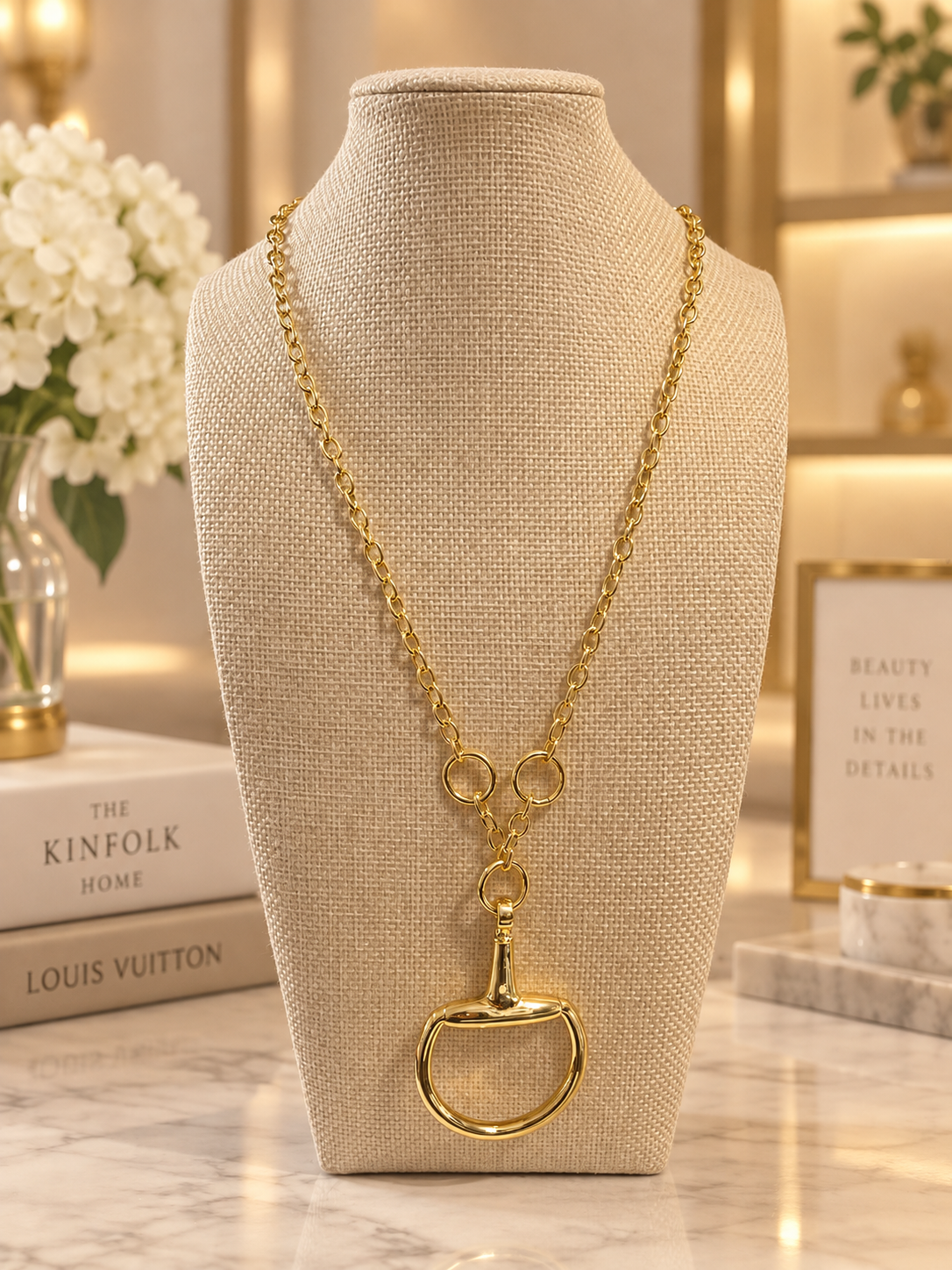 Equestrian Drop Necklace Silver and Accessories