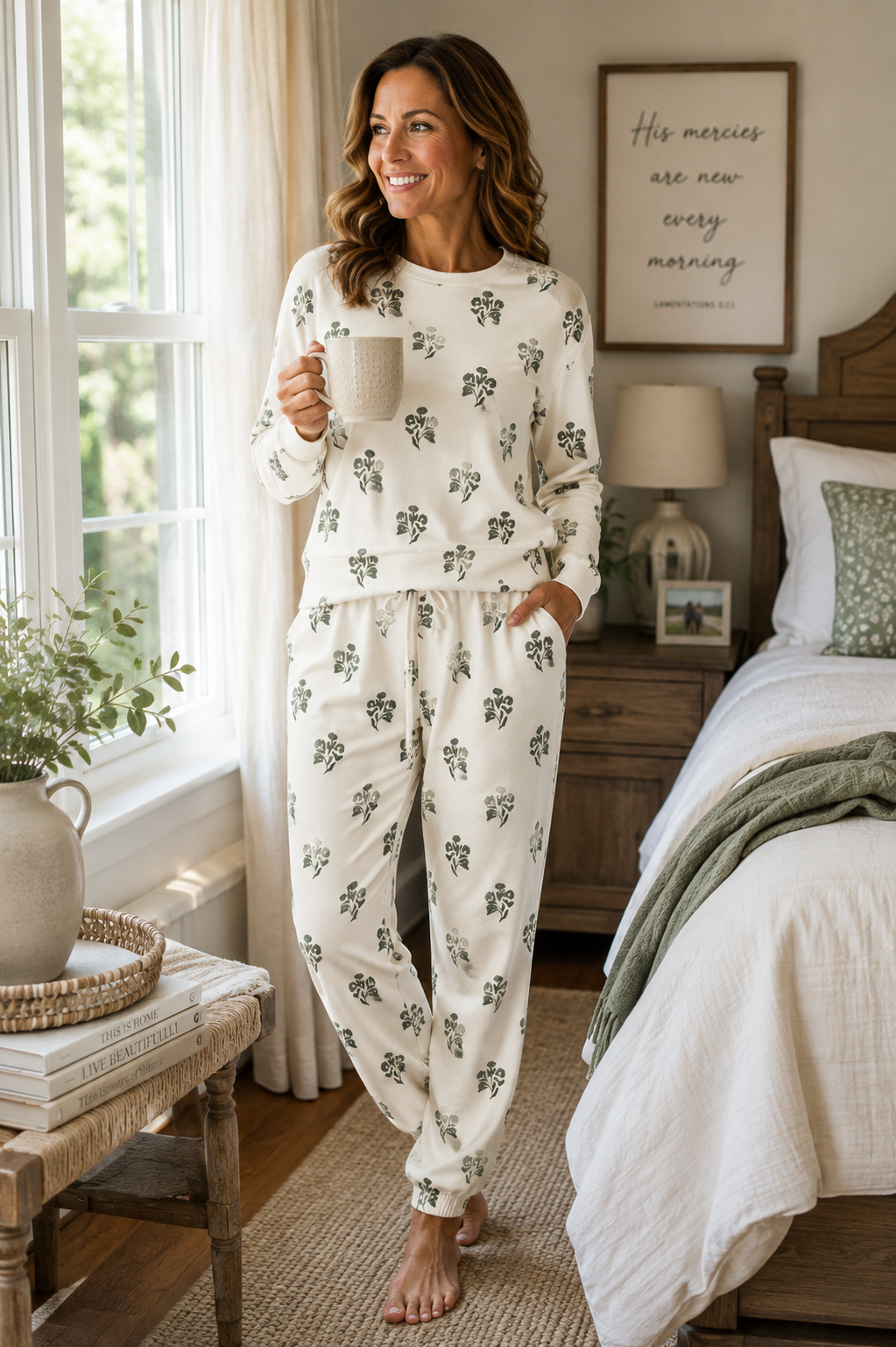 The Sunday Morning Pajama Set Mary Square