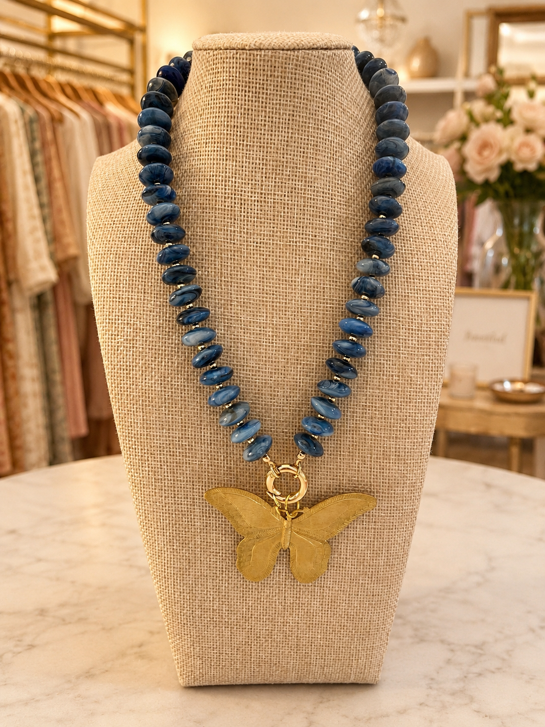 Gilded Flutter Necklace 🦋 Melinda