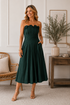 Grand Avenue Midi Dress - Hunter Green Entro