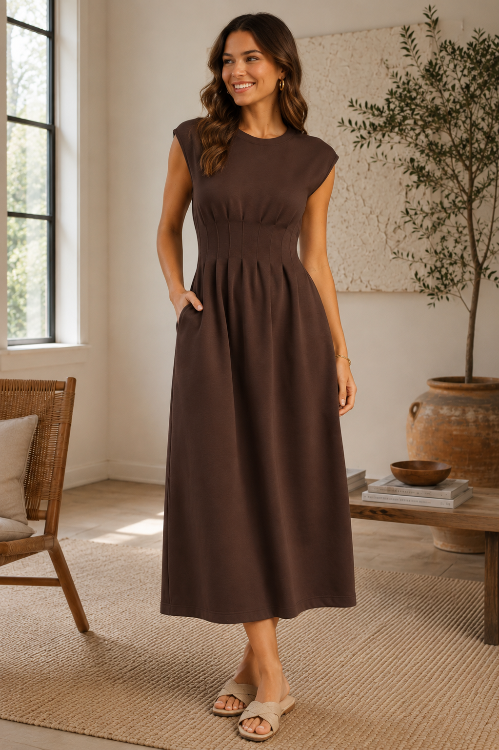 Mocha Manor Dress Entro