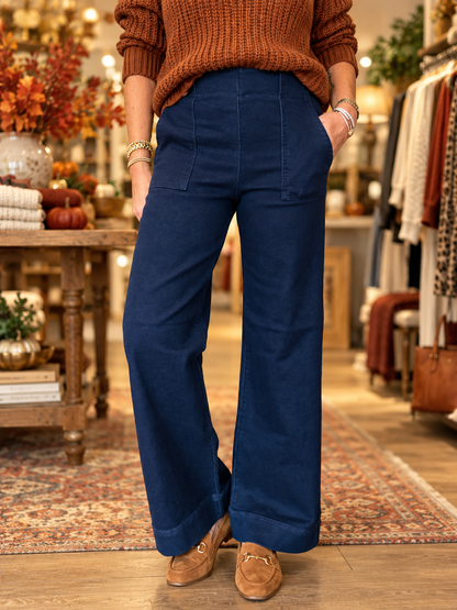 Camden Wide Leg Jeans – Dark Wash Risen