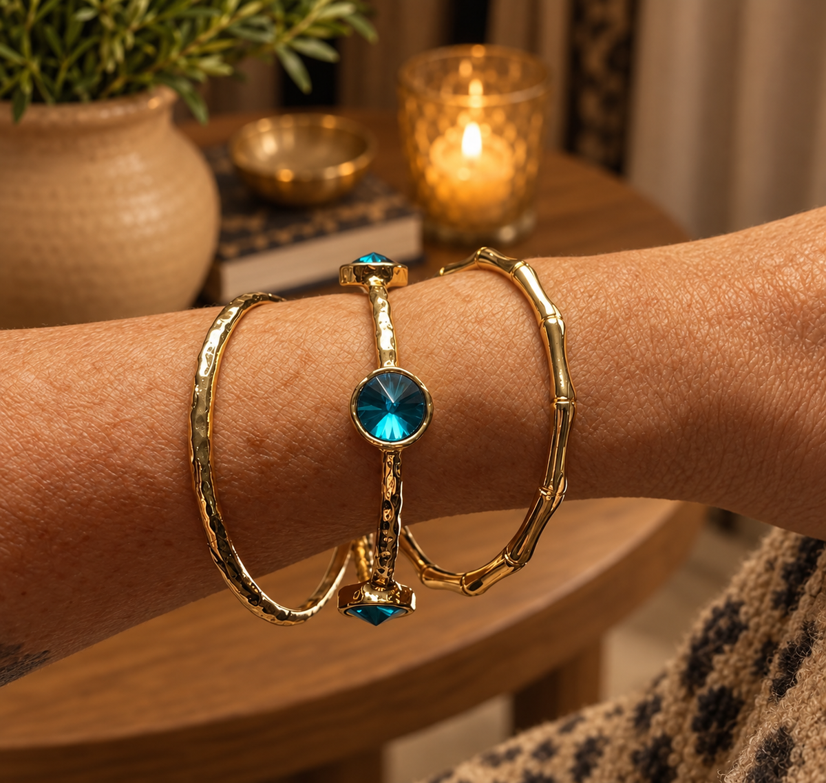 Hammered Bracelet Stack SW Trading