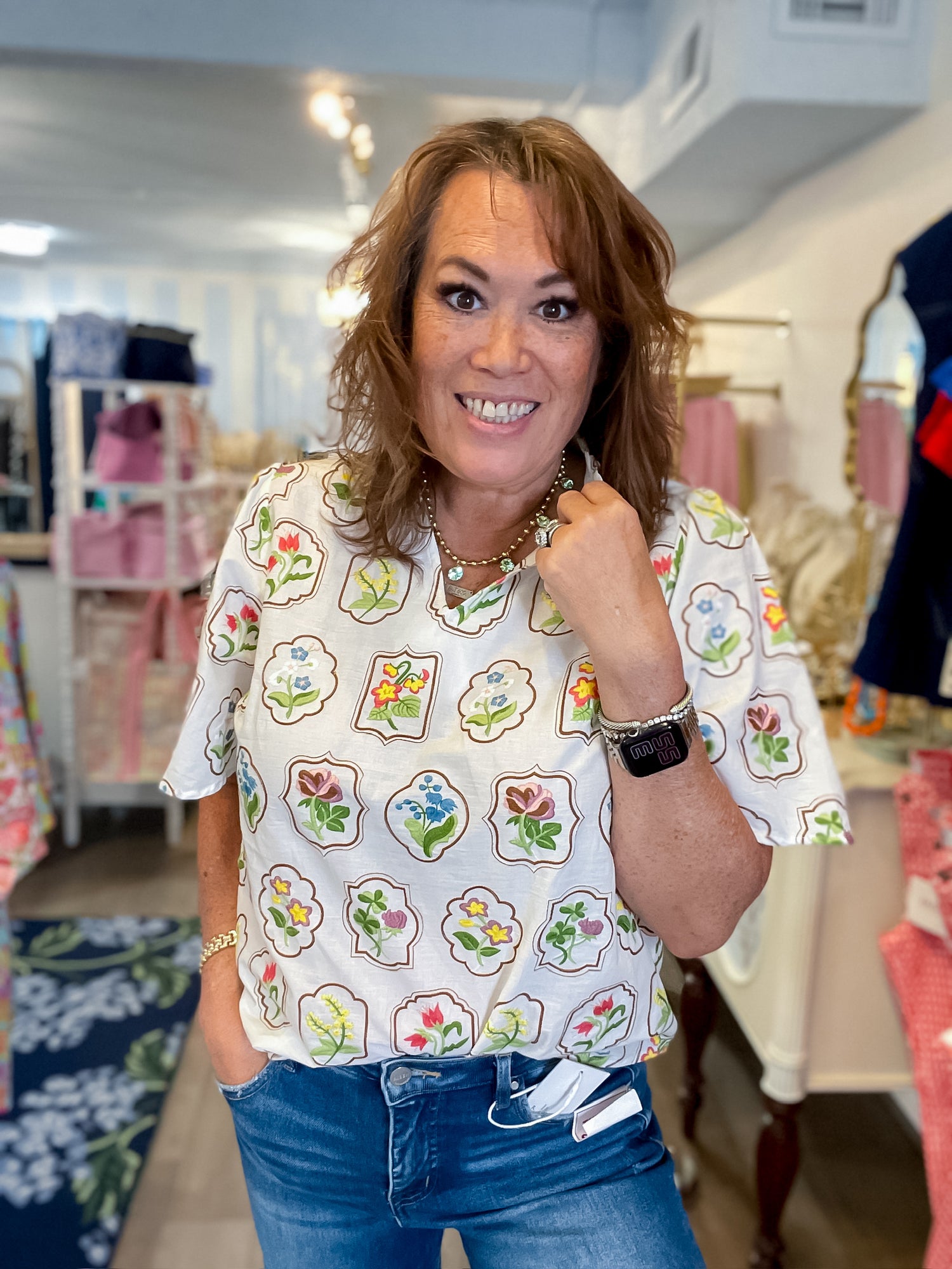 Porcelain Petals Top
