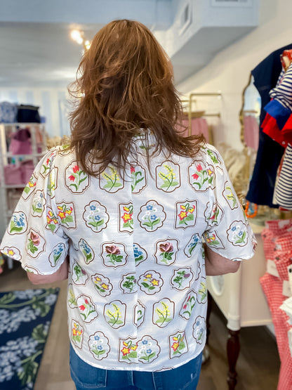 Porcelain Petals Top