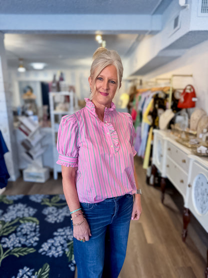 Hadley Stripe Blouse Entro