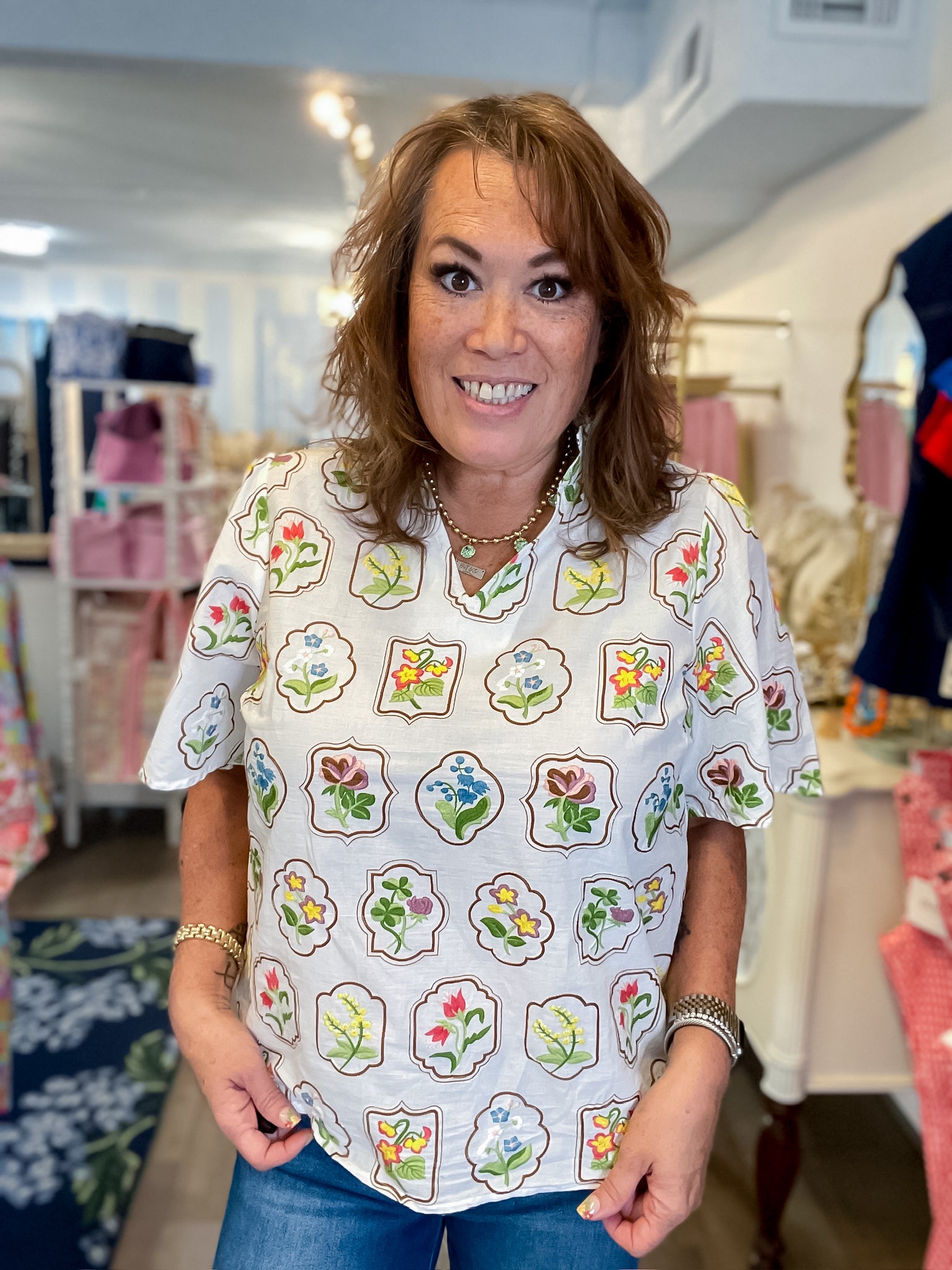 Porcelain Petals Top