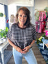 Mocha Market Gingham Sweater Entro