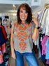 Check Please Embroidered Top THML