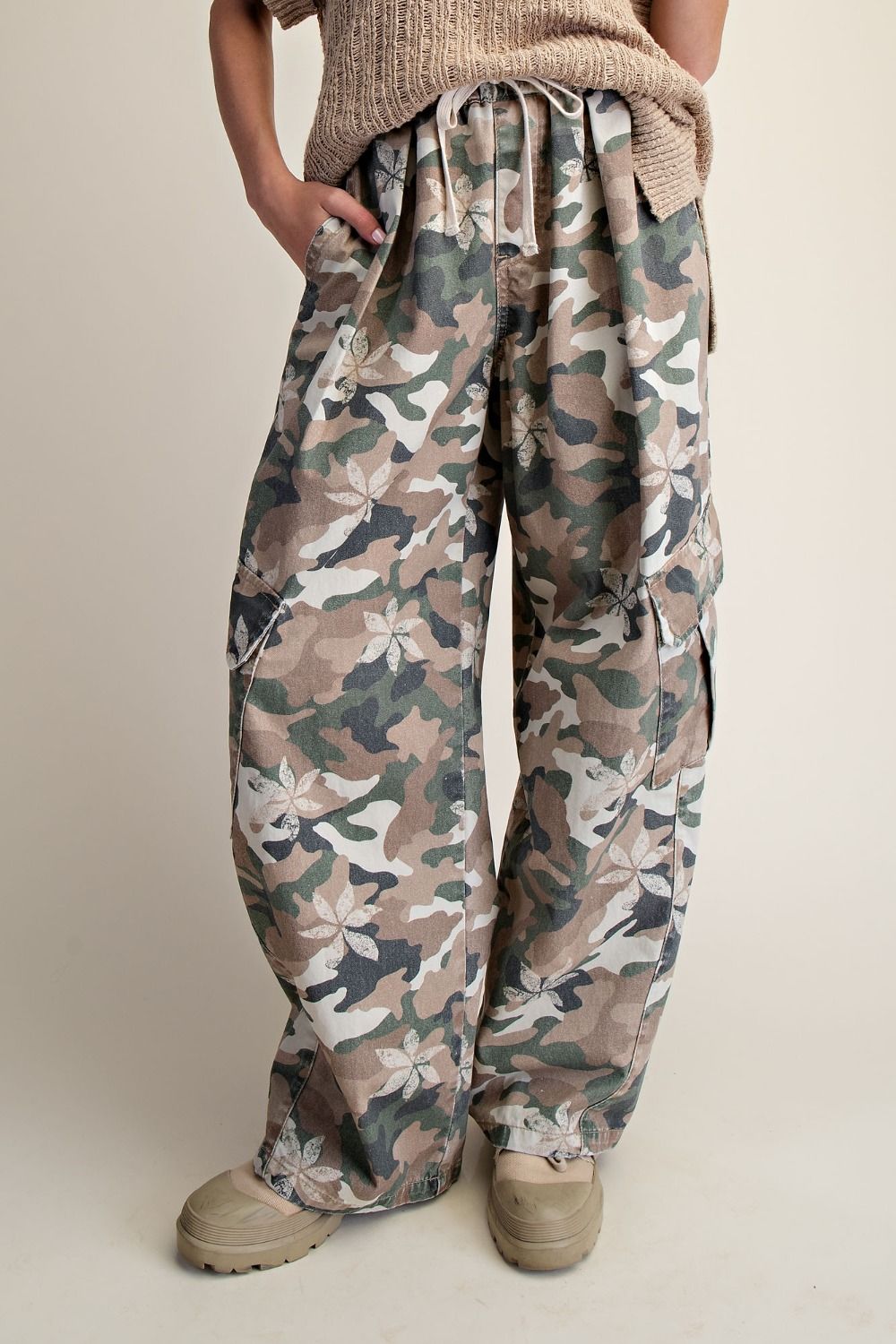Hidden Bloom Camo Cargo Pants Easel