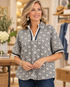 Willow Floral Jacquard Top Umgee