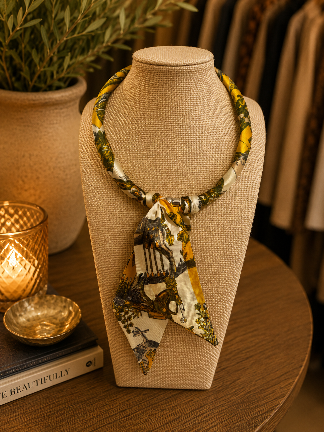 Golden Hour Scarf Necklace SW Trading