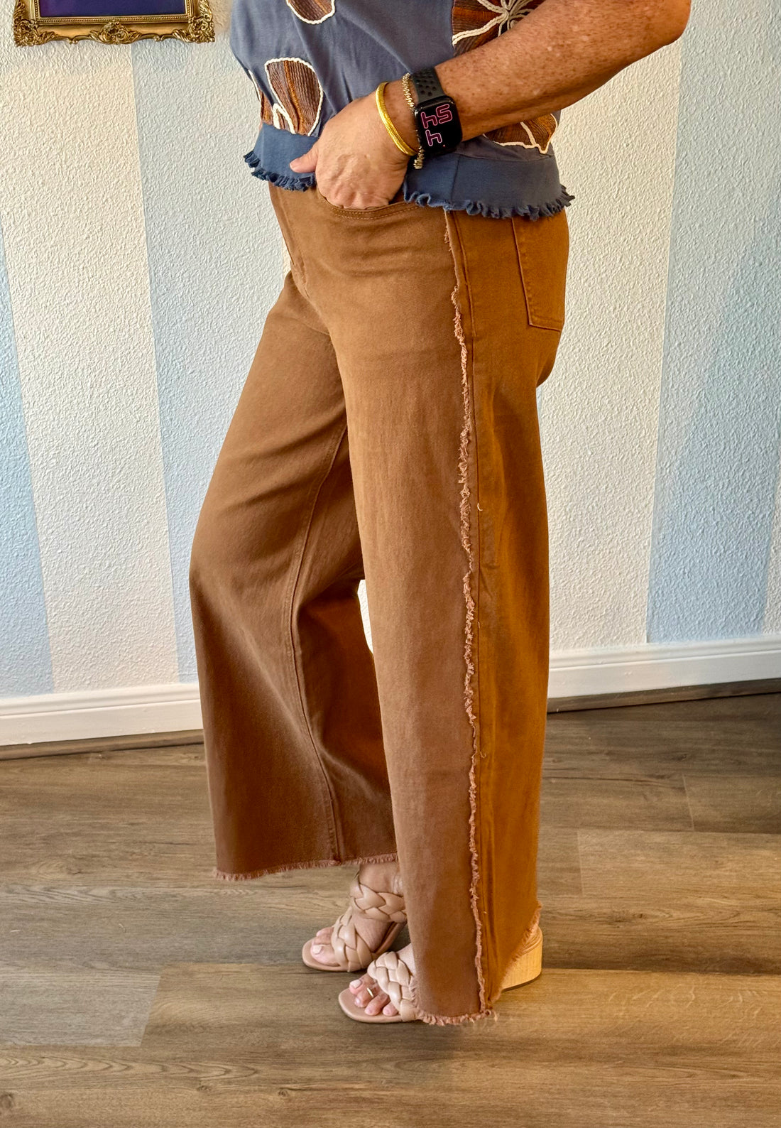 Mocha Twill Pants Easel