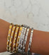 Diamond studded bracelet comes in gold and silver 