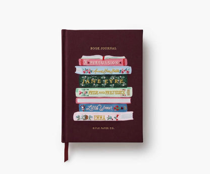 Bookstack embroidered book journal 