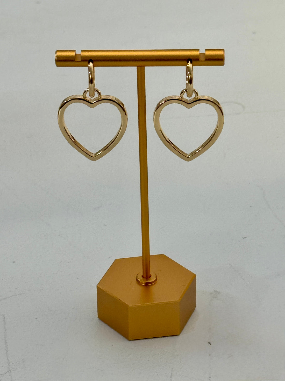 Heart dangle earrings