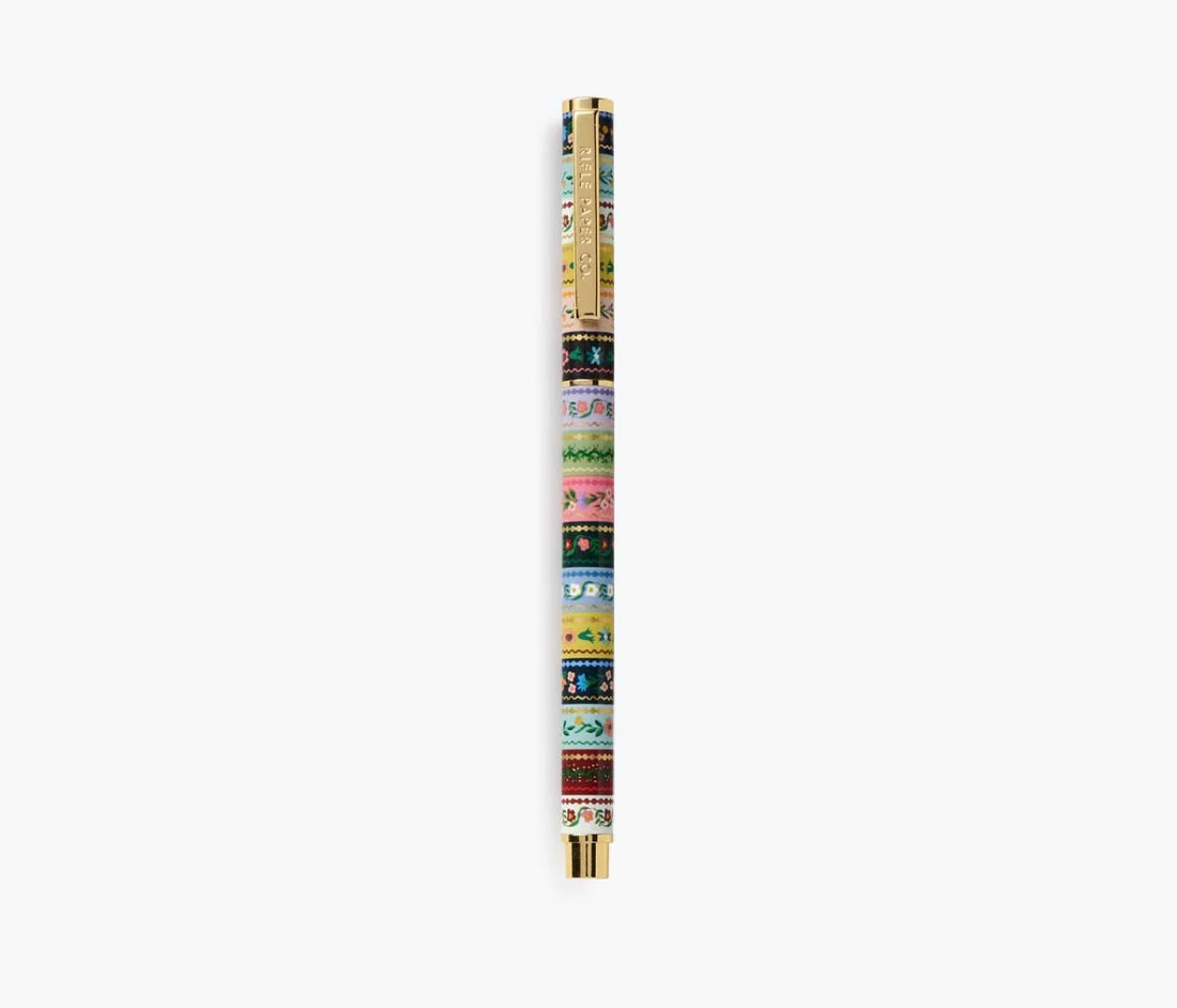 Stitched stripe pen 