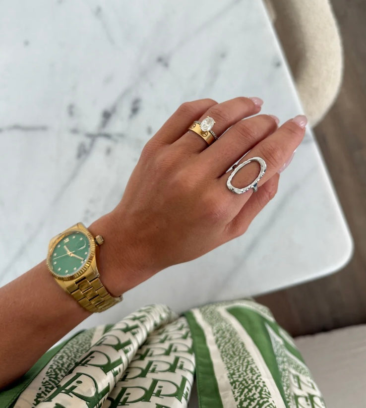 Coastline Ring-Gold and Silver
