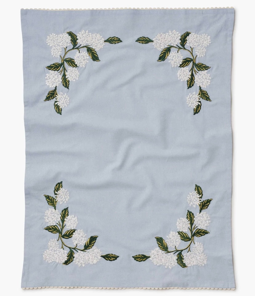 Embroidered tea towel