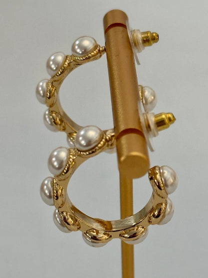 Pearl Luxe Hoops Threads of Grace