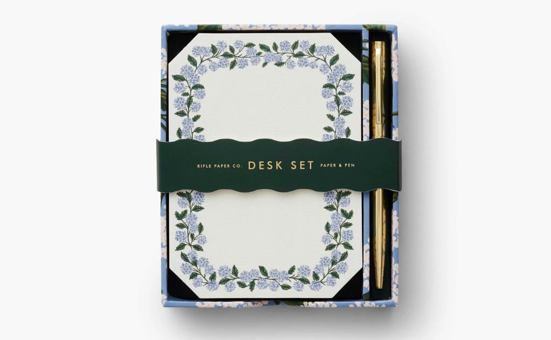 Hydrangea note writing set 