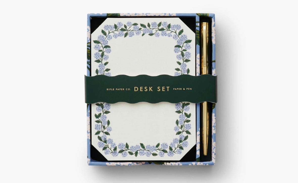 Hydrangea note writing set 