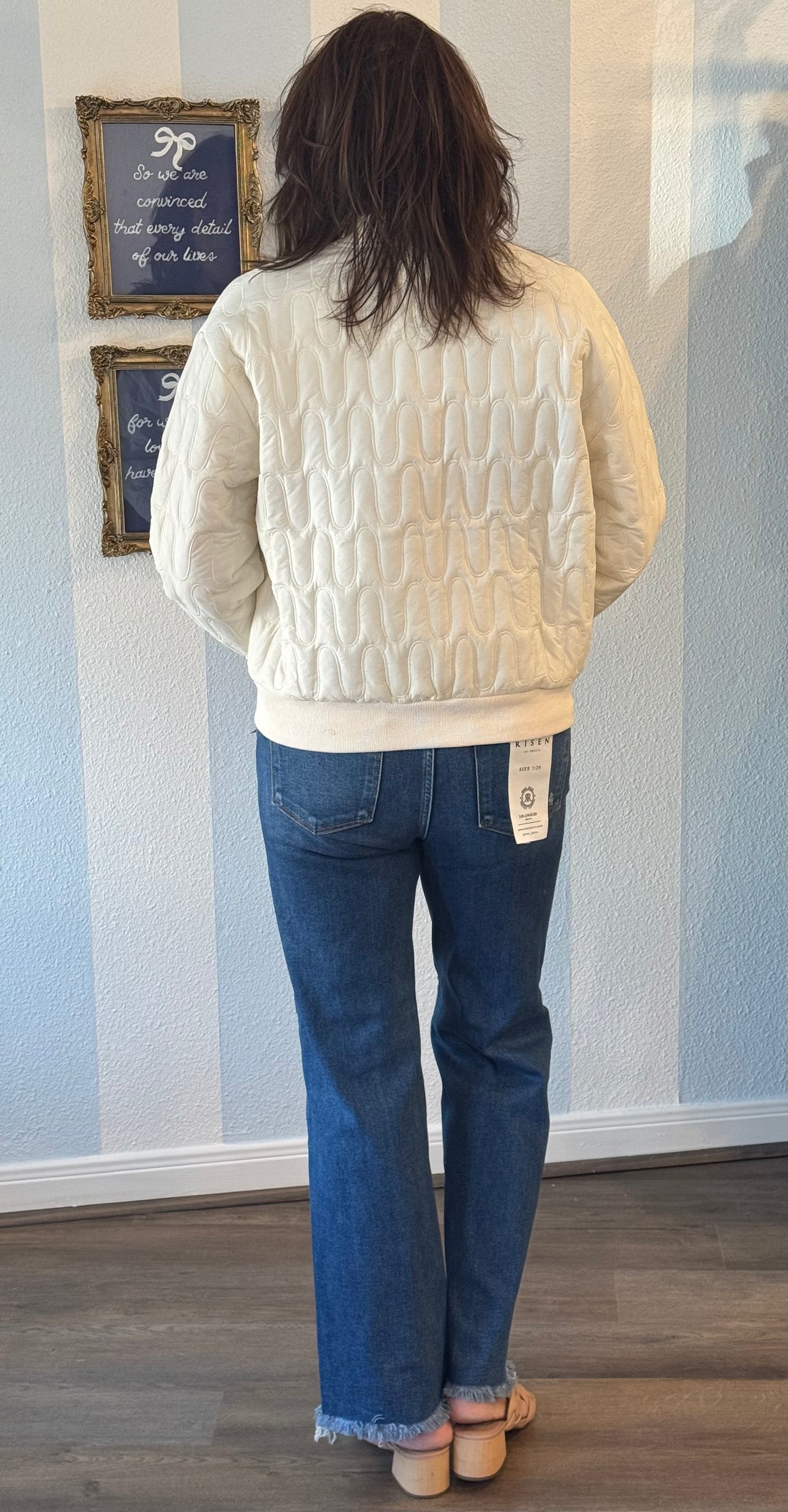 Ivory Bloom Bomber Jacket gigio