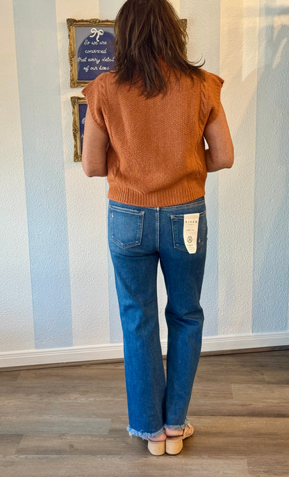 Caramel Twist Knit Vest Entro
