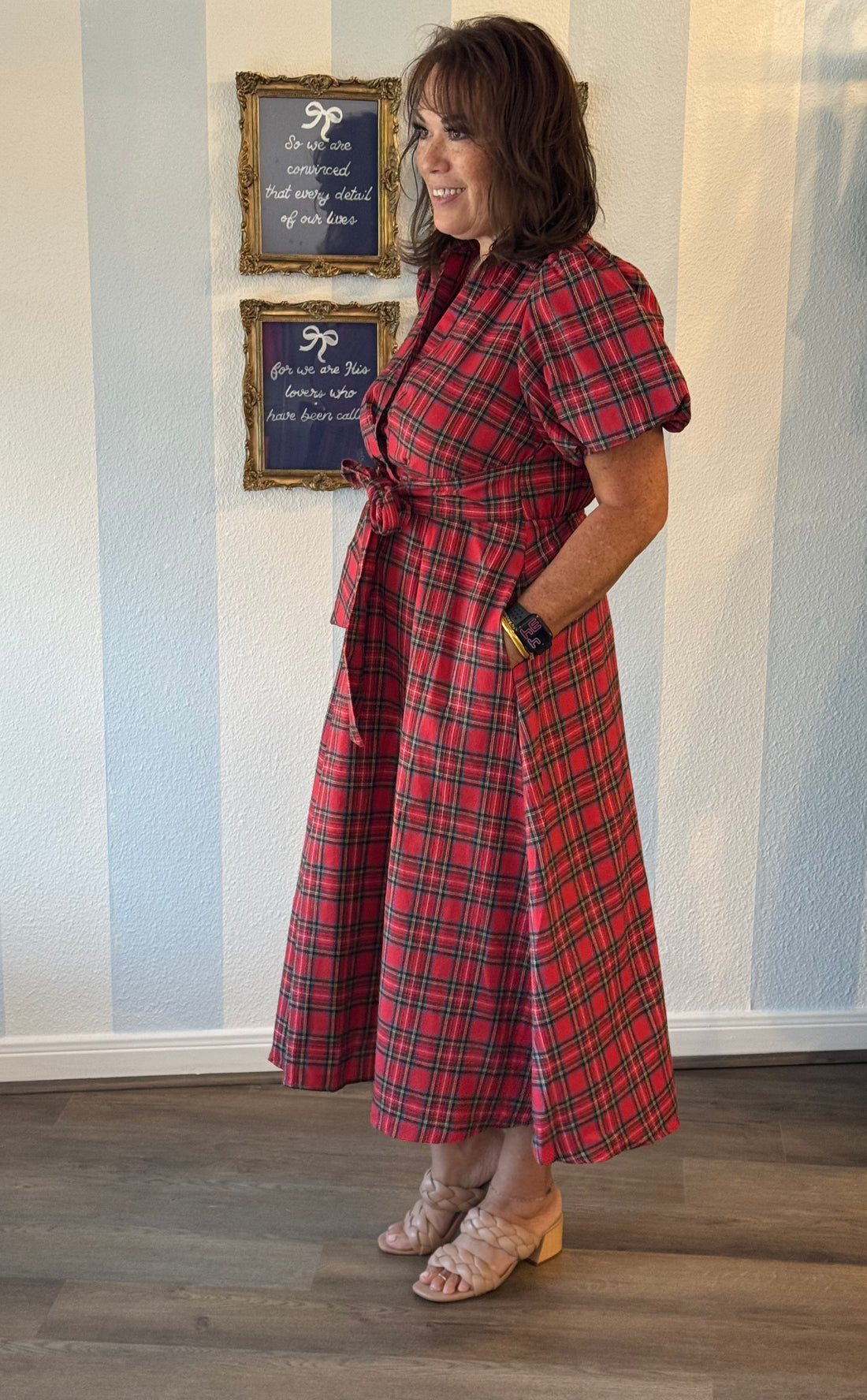 Northhill Plaid Bow Dress Entro