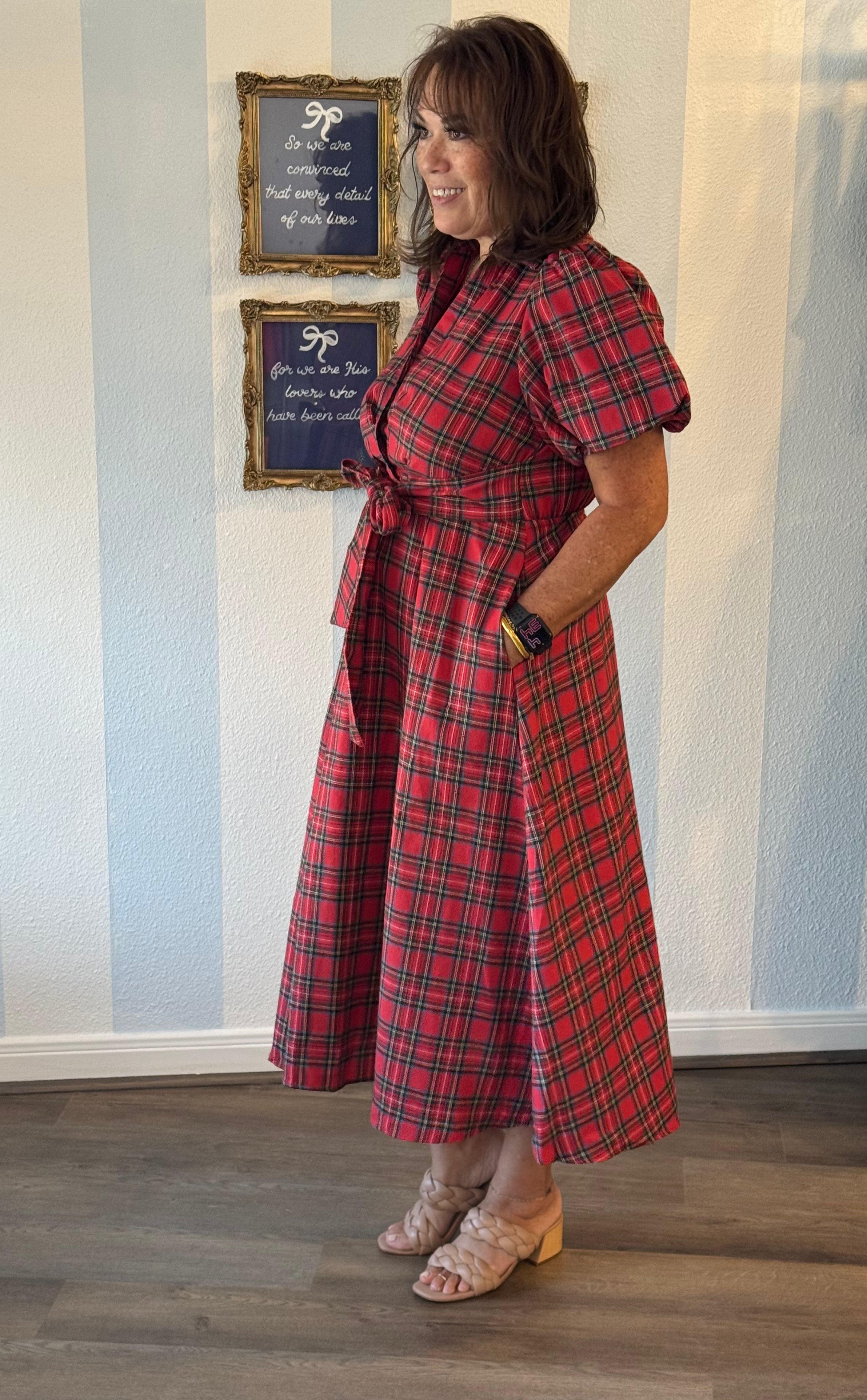 Northhill Plaid Bow Dress Entro