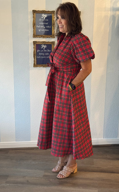 Northhill Plaid Bow Dress Entro