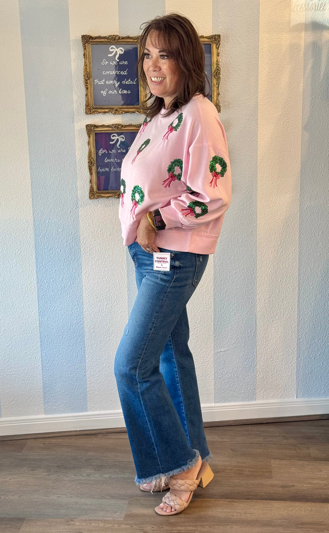 Holly Jolly Wreath Sweatshirt Mary Square