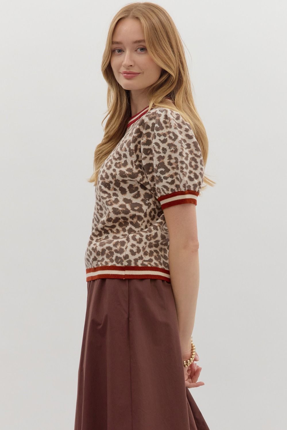 Wild Knit Leopard Tee