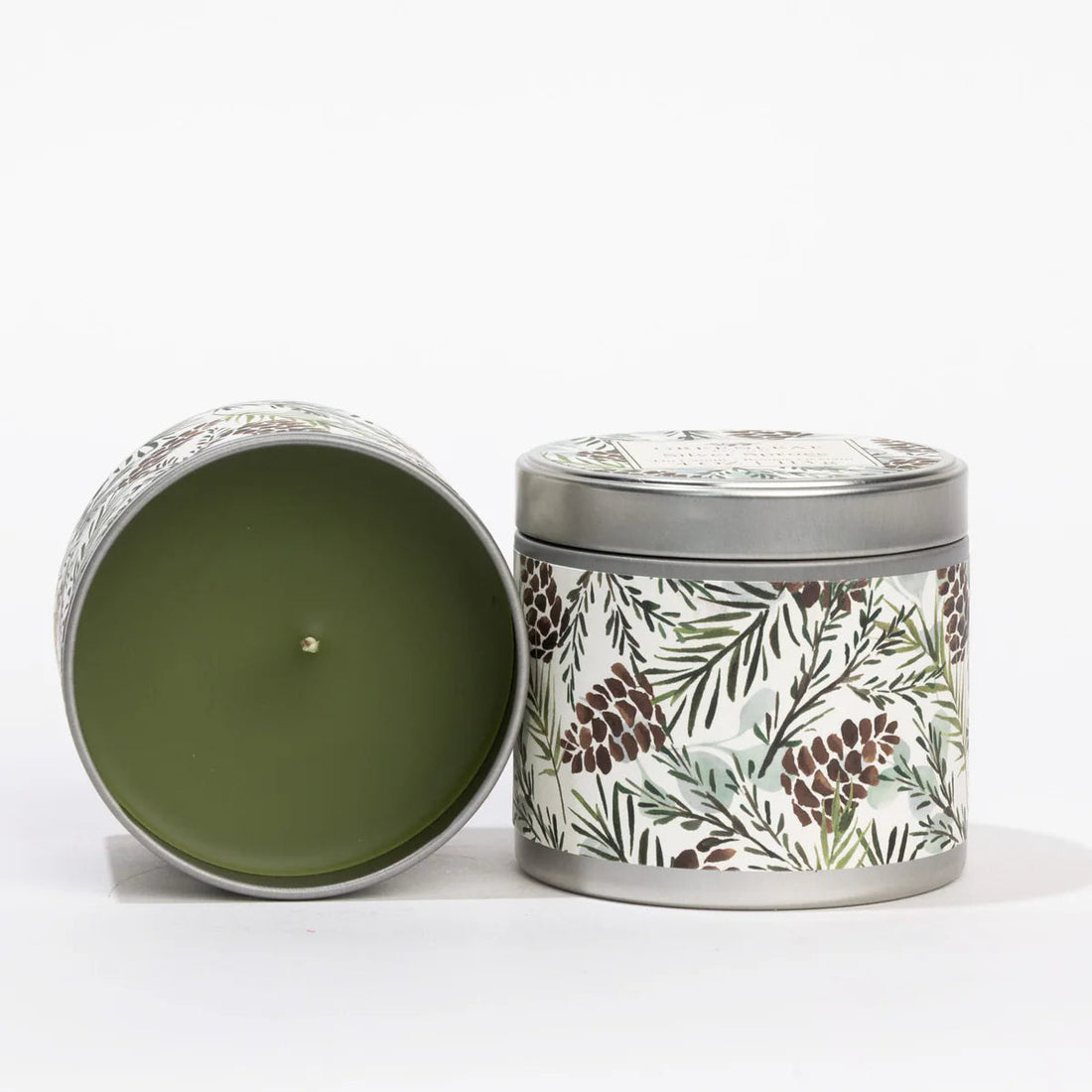 Silver Spruce Tin Candle Greenleaf