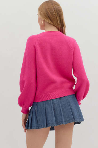 Pink Peony Cardigan