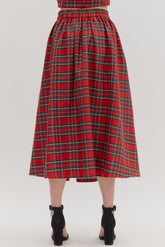 Tartan Tidings Midi Skirt Entro
