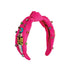 Pink knotted nutcracker holiday headband 