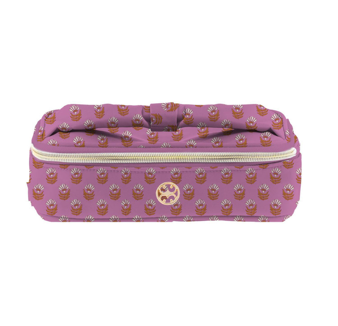 Kiss and make up mini bag pink floral block 