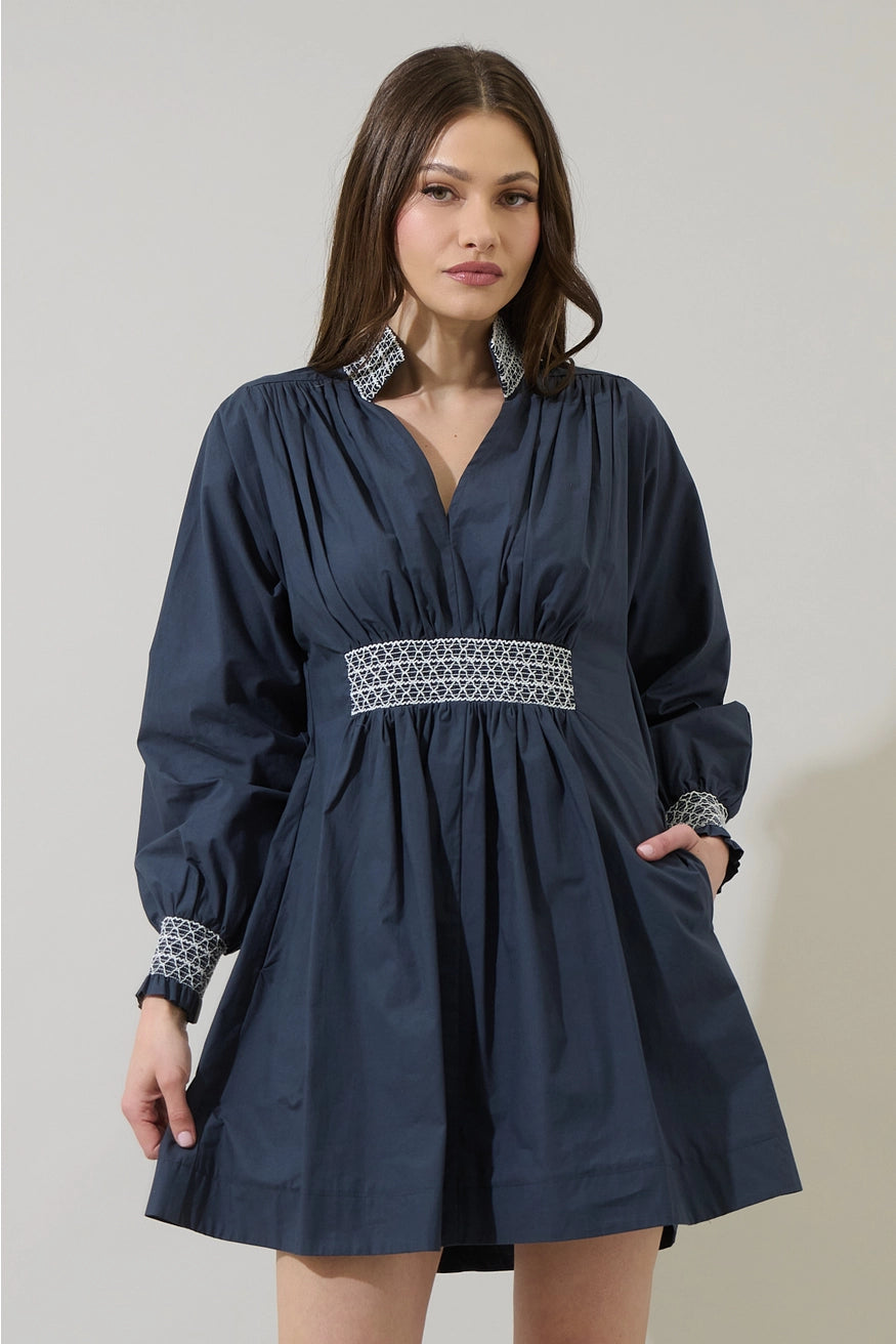 Midnight Mosaic Mini Dress