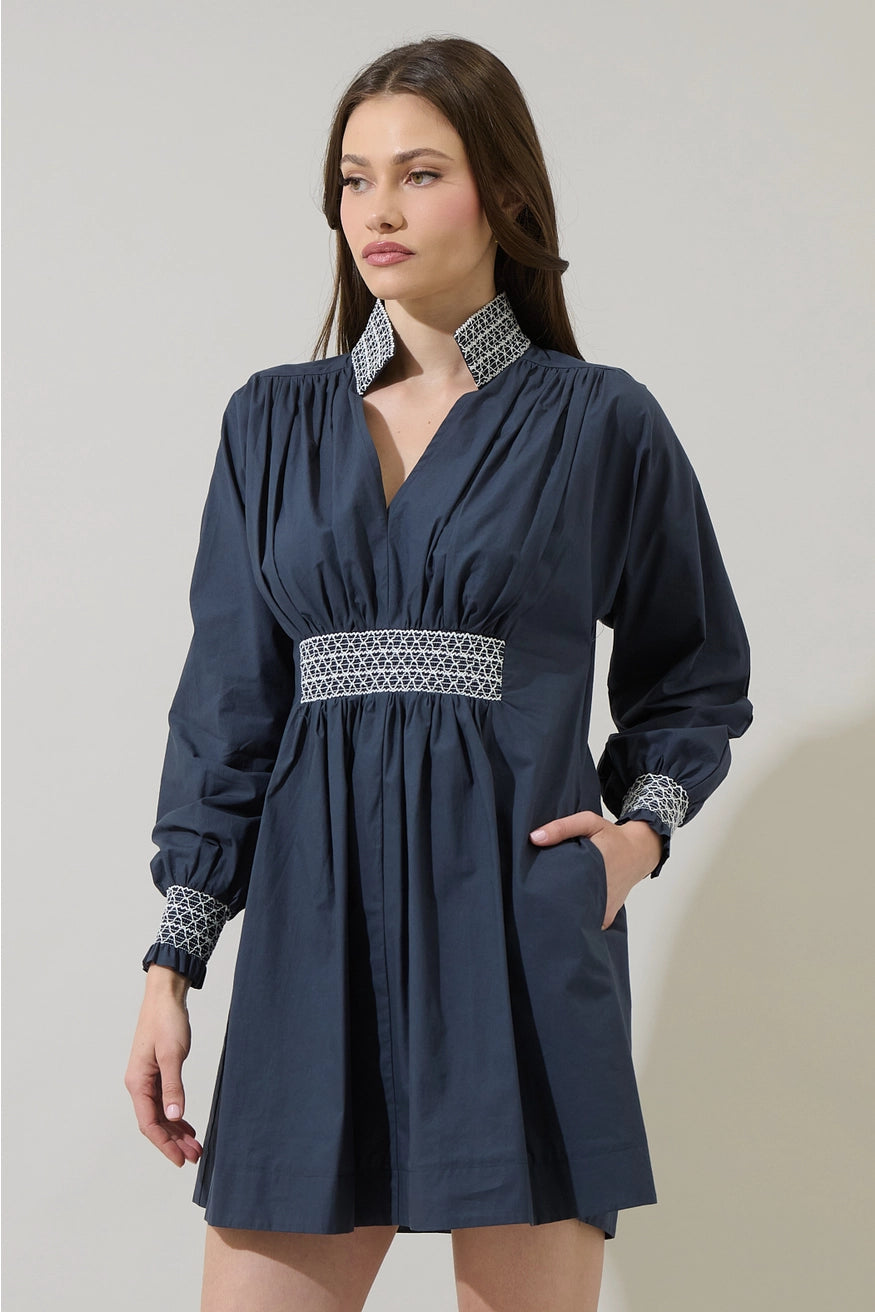 Midnight Mosaic Mini Dress