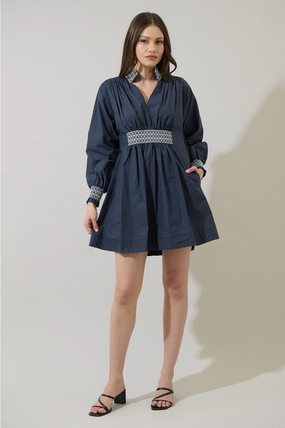 Midnight Mosaic Mini Dress