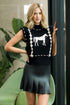 Sleeveless horse knit vest 