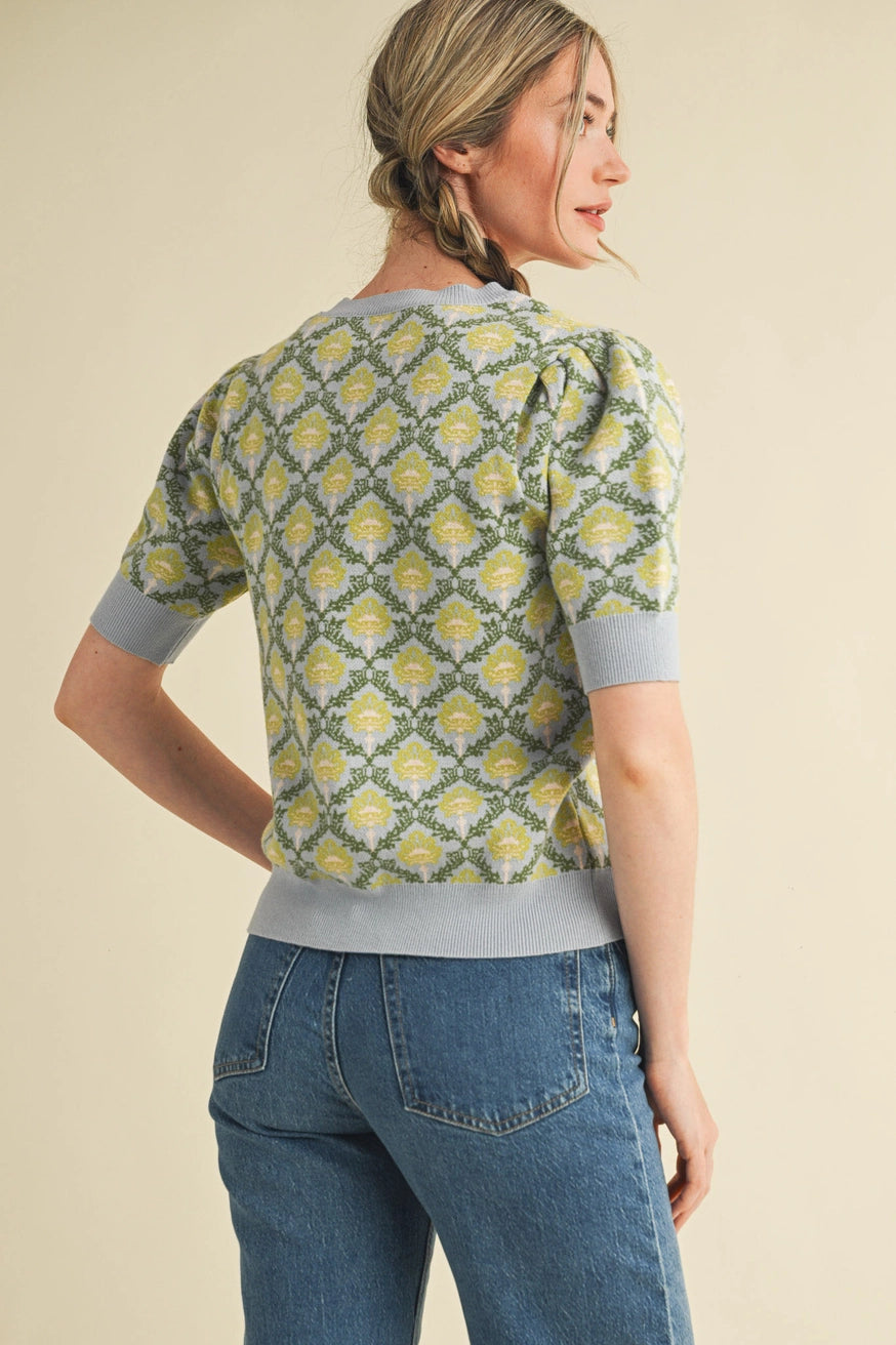 Garden Lattice Knit Top